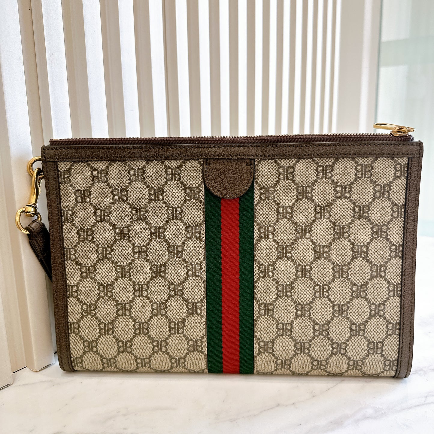 Gucci X Balenciaga BB Supreme Ophidia Clutch