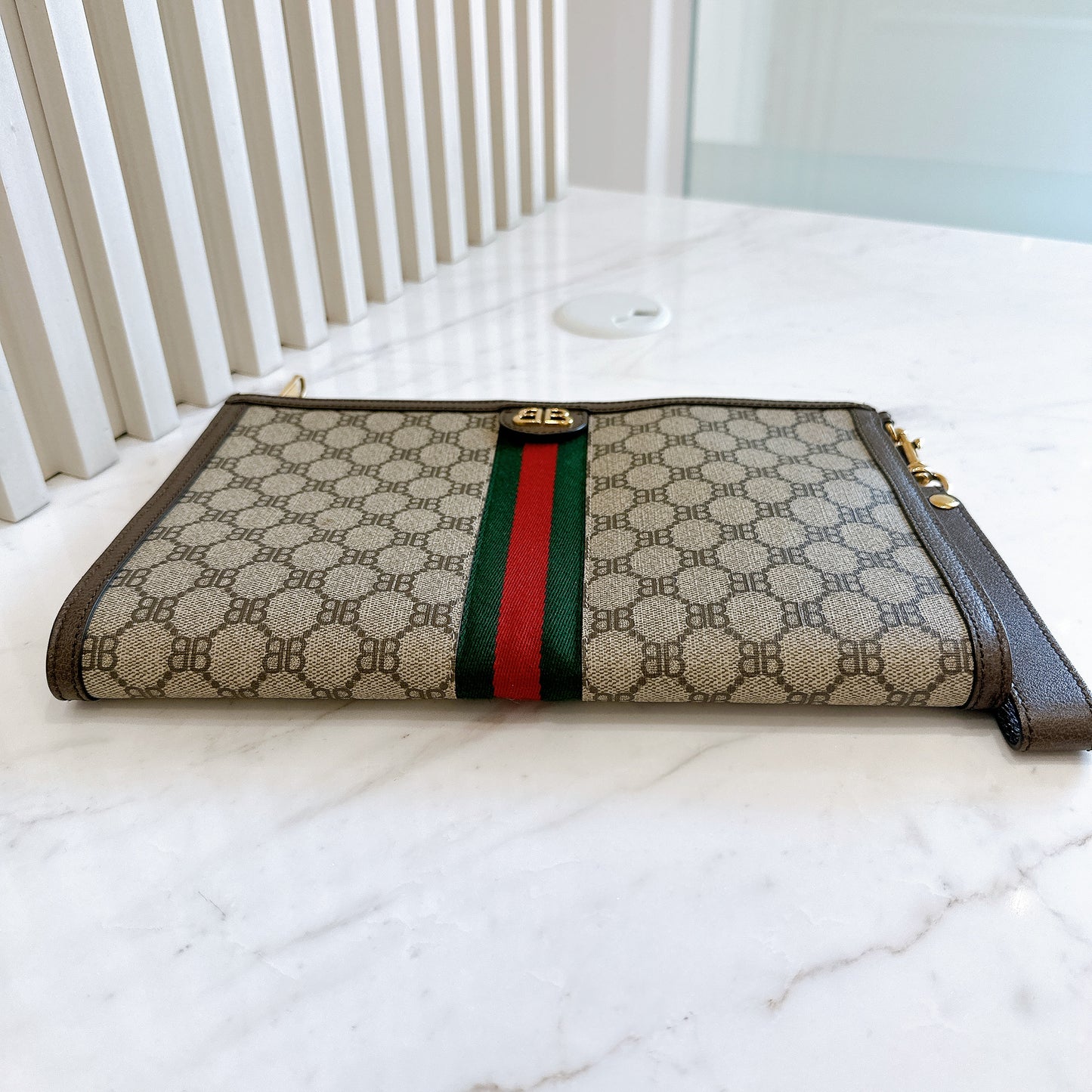 Gucci X Balenciaga BB Supreme Ophidia Clutch