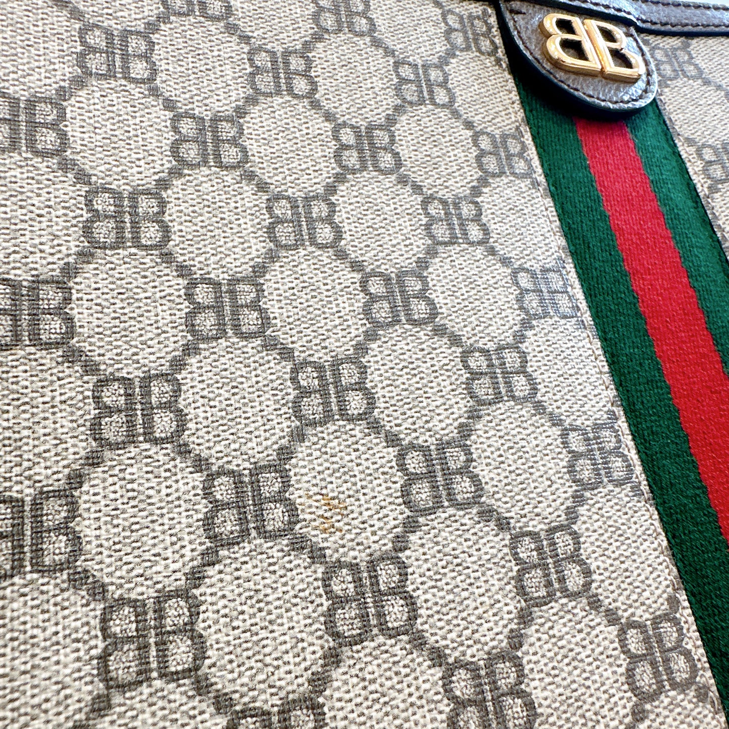 Gucci X Balenciaga BB Supreme Ophidia Clutch