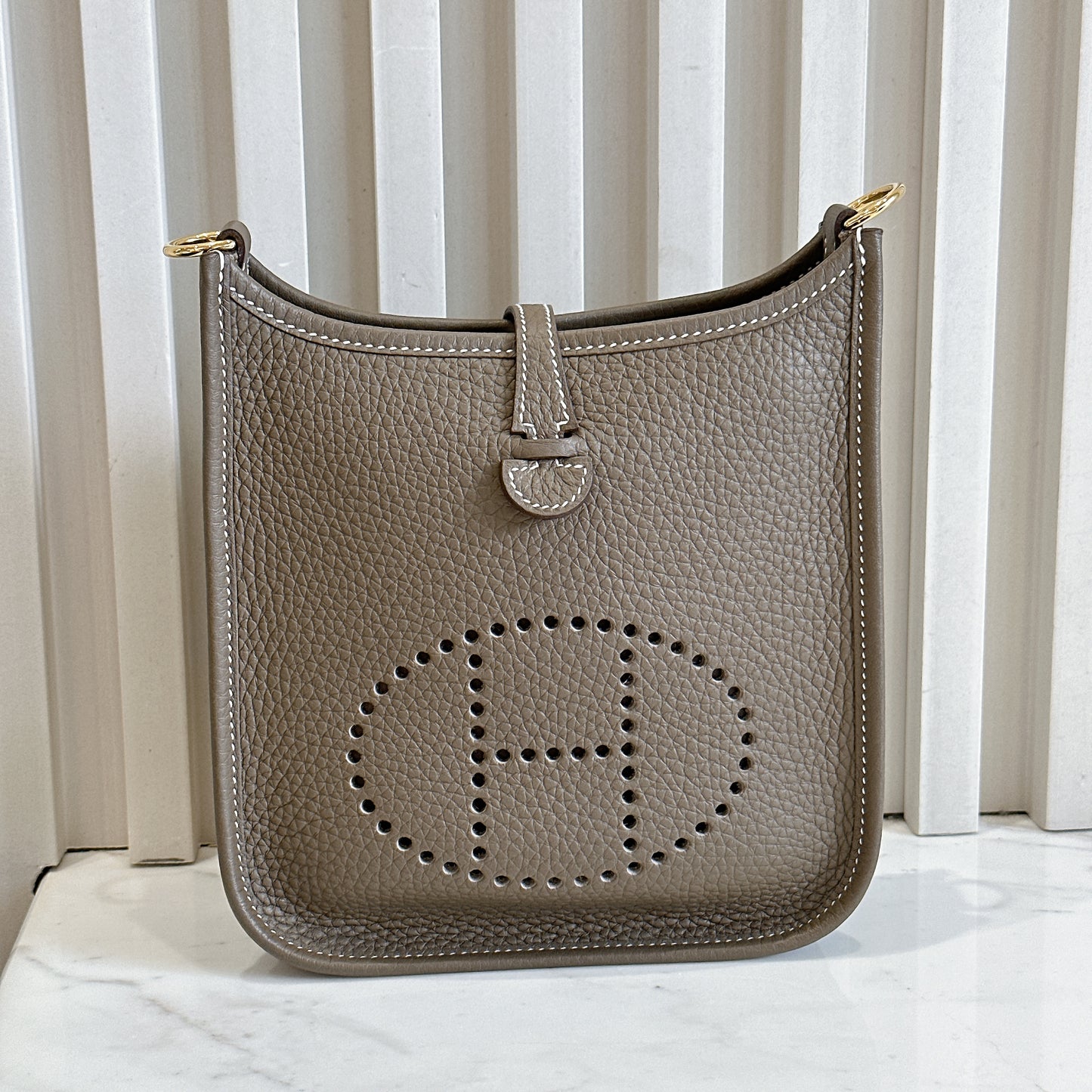 Hermes Mini Evelyne in Etoupe