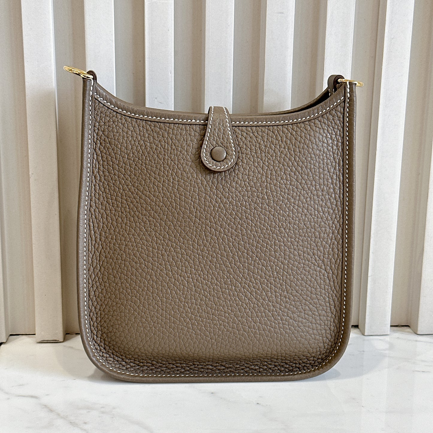 Hermes Mini Evelyne in Etoupe