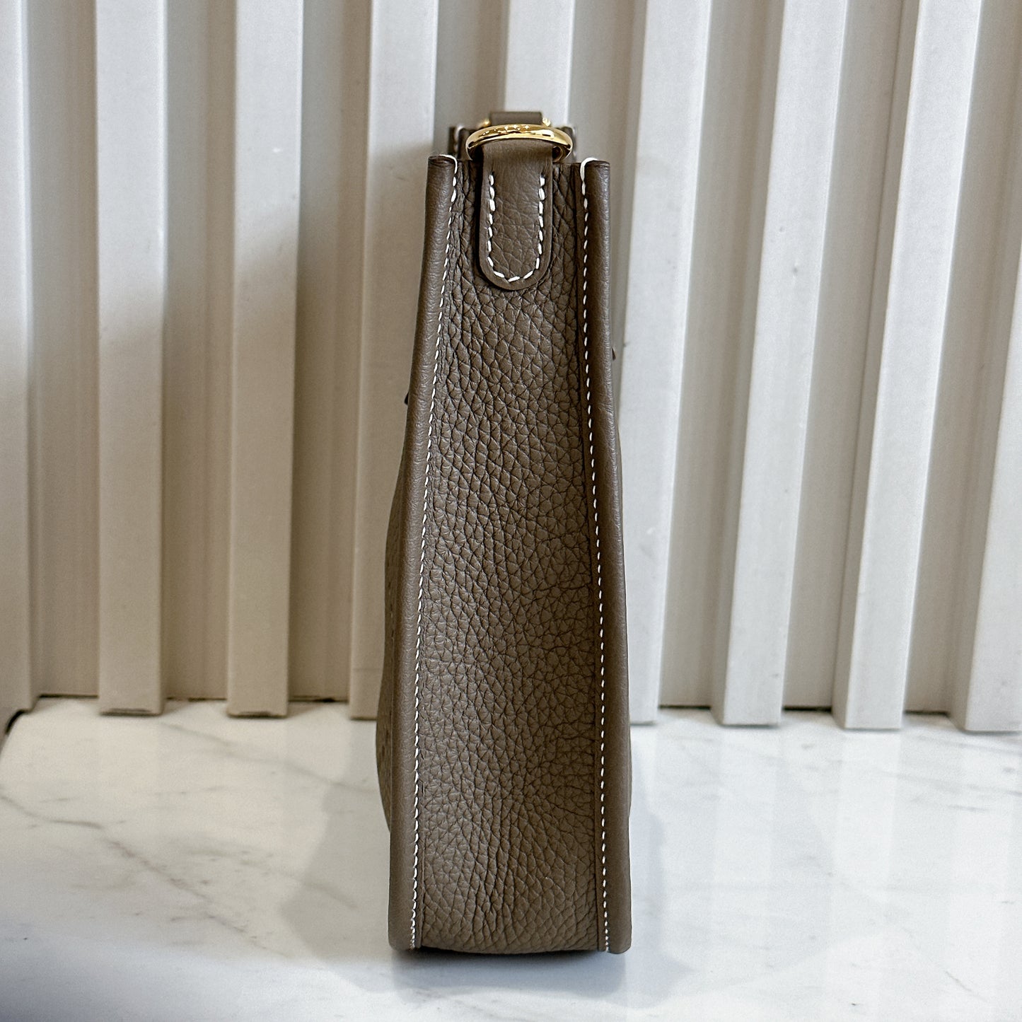 Hermes Mini Evelyne in Etoupe