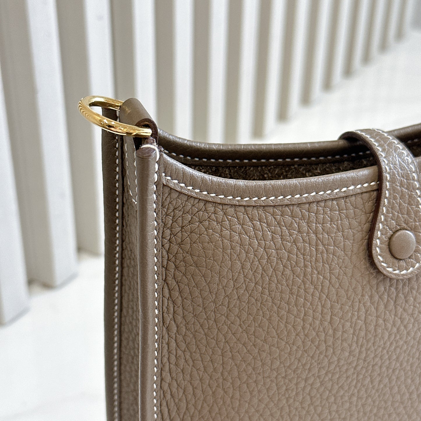 Hermes Mini Evelyne in Etoupe