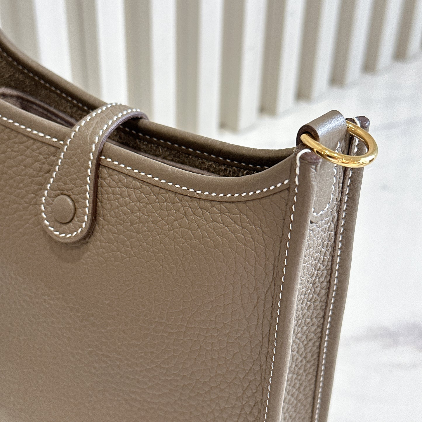 Hermes Mini Evelyne in Etoupe
