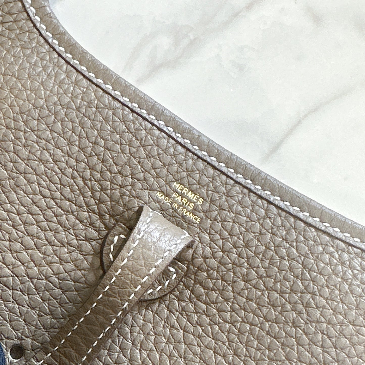 Hermes Mini Evelyne in Etoupe