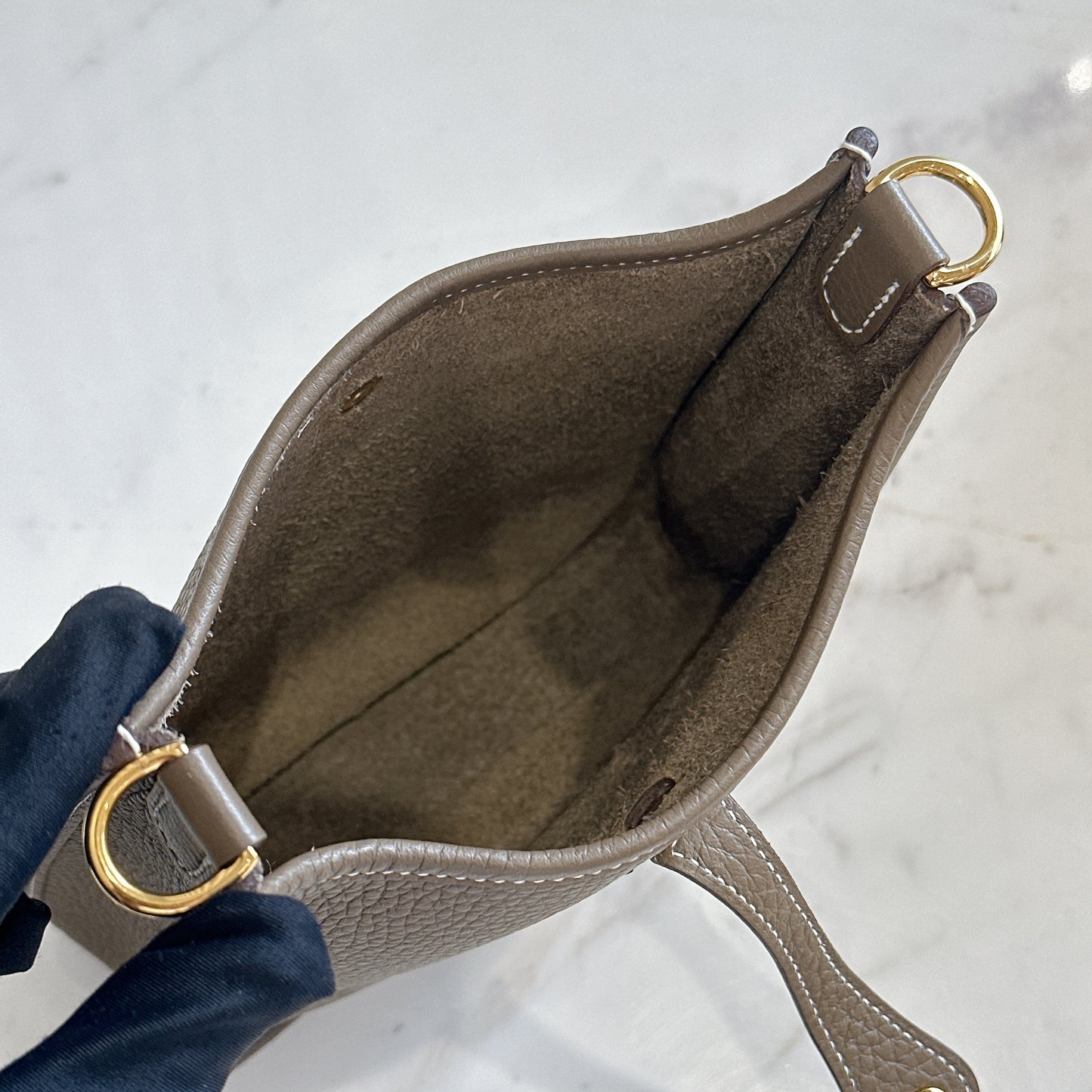 Hermes Mini Evelyne in Etoupe