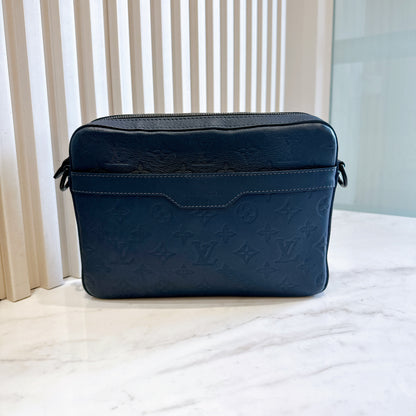LV Trio Messenger in Navy Blue