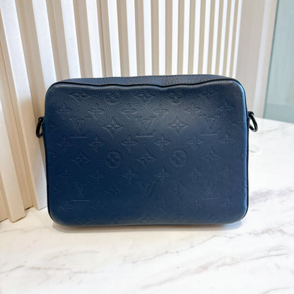 LV Trio Messenger in Navy Blue