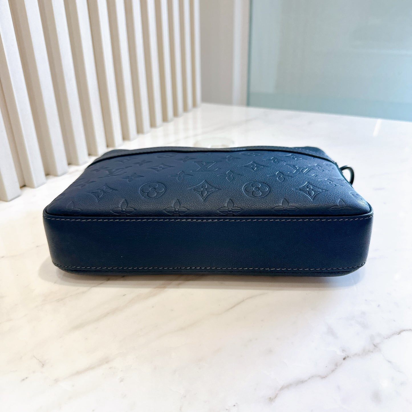 LV Trio Messenger in Navy Blue