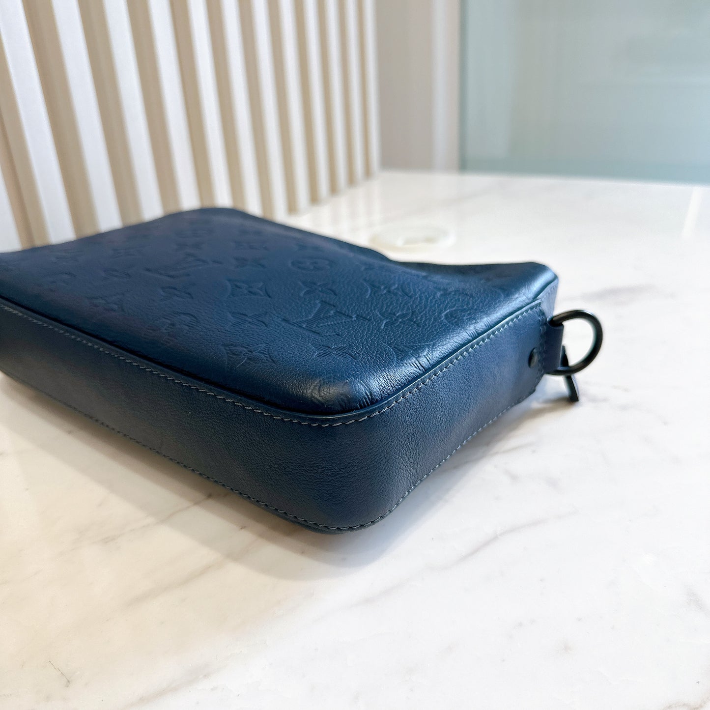 LV Trio Messenger in Navy Blue
