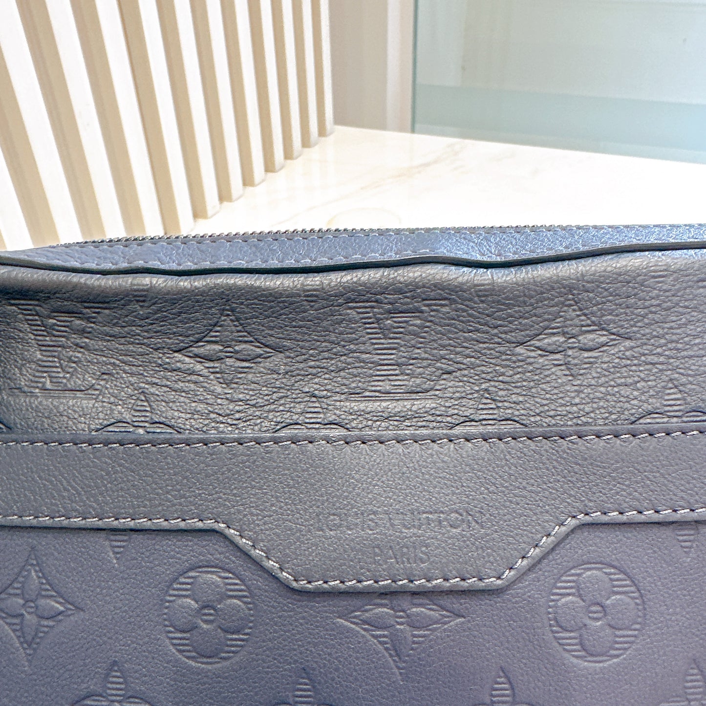LV Trio Messenger in Navy Blue