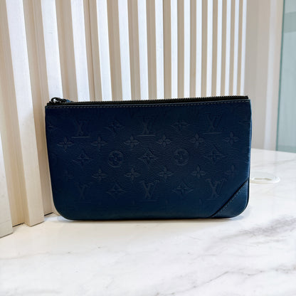 LV Trio Messenger in Navy Blue