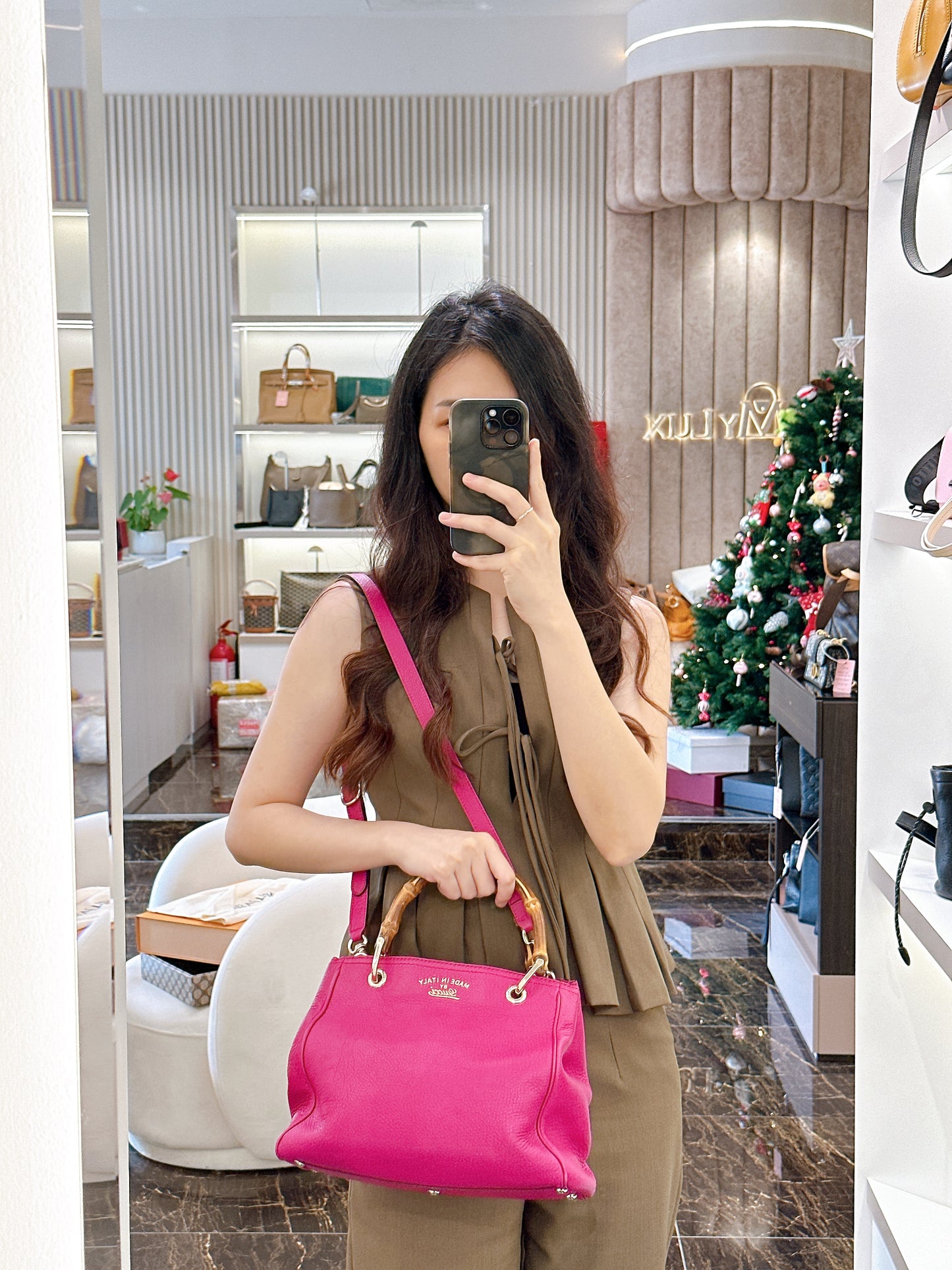 Gucci Bamboo 2 Way Shoulder Bag