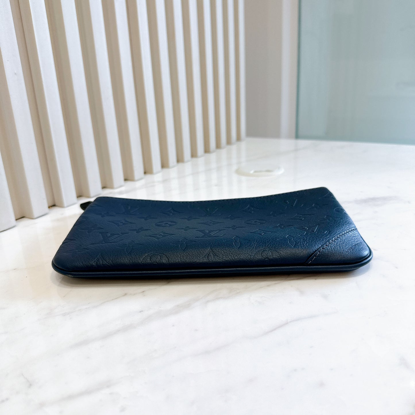 LV Trio Messenger in Navy Blue