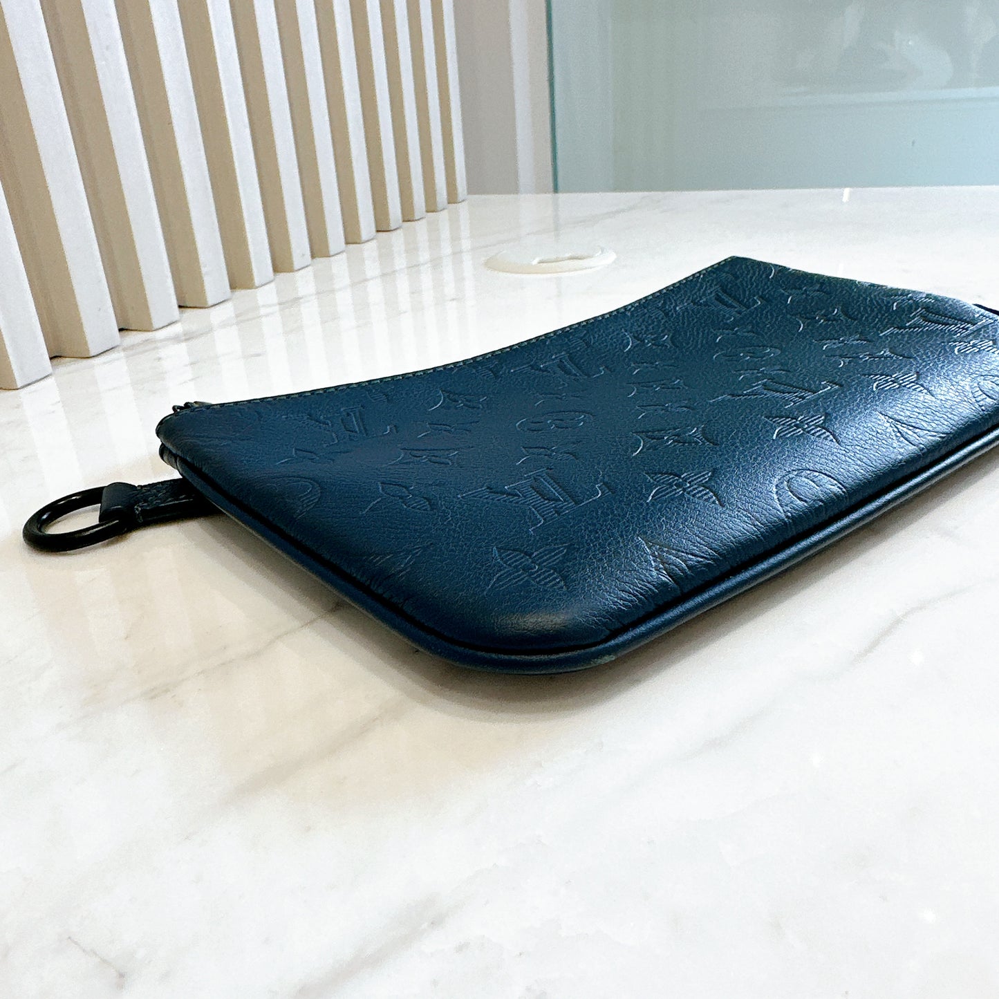 LV Trio Messenger in Navy Blue