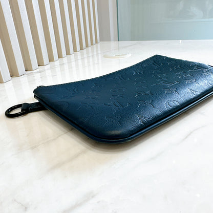 LV Trio Messenger in Navy Blue