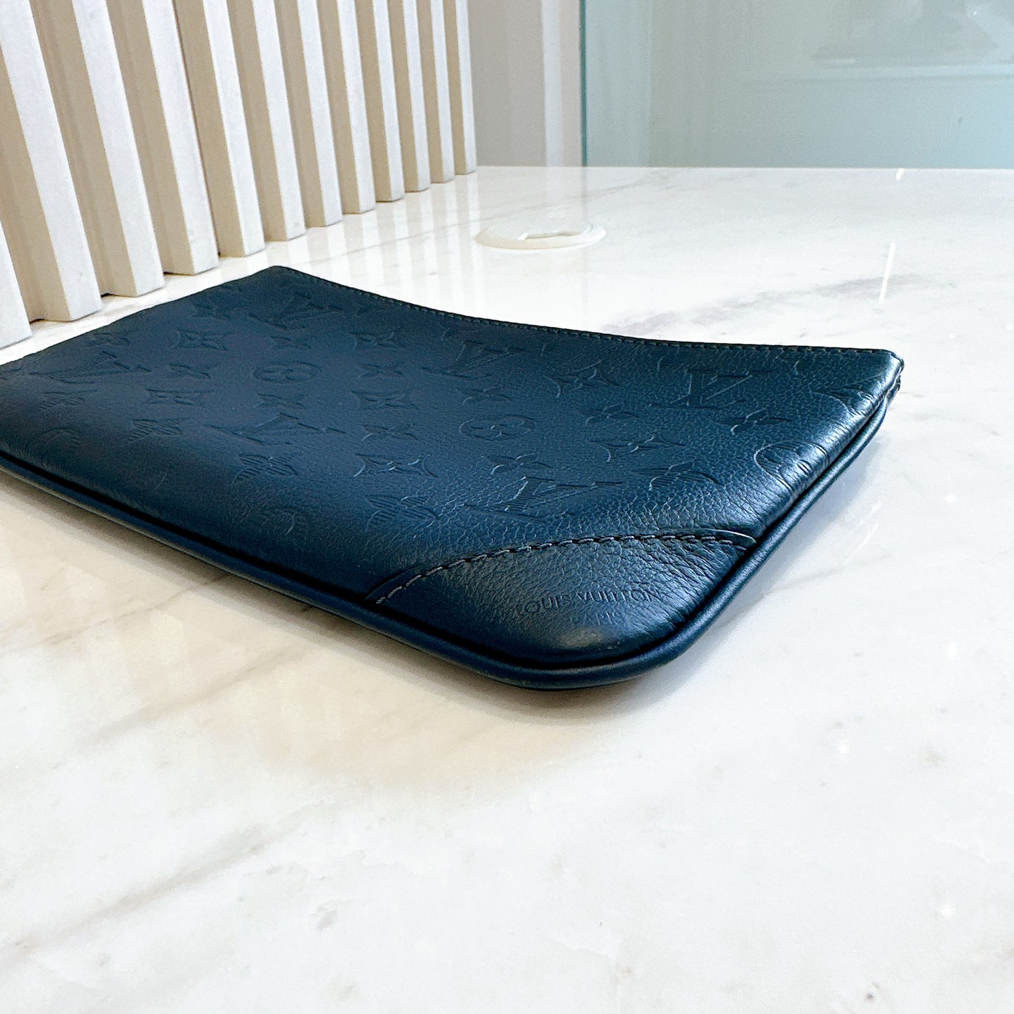 LV Trio Messenger in Navy Blue