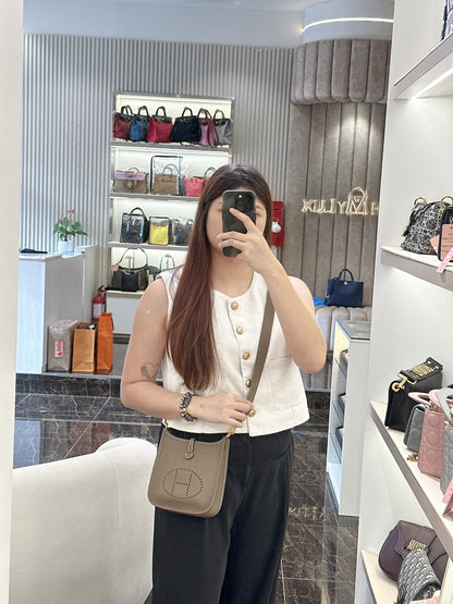 Hermes Mini Evelyne in Etoupe