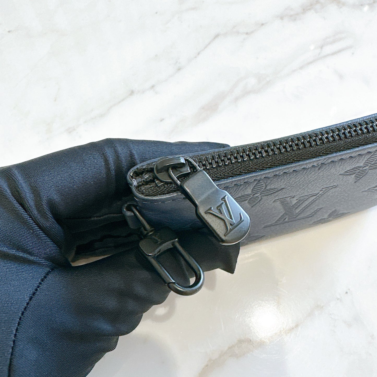 LV Trio Messenger in Navy Blue