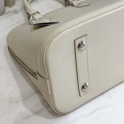 LV Epi Leather Alma PM in White