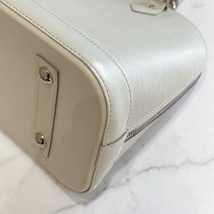 LV Epi Leather Alma PM in White