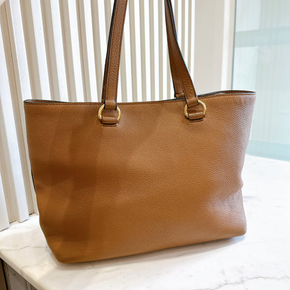 Prada Vitello Daino Tote in Brown Embossed leather