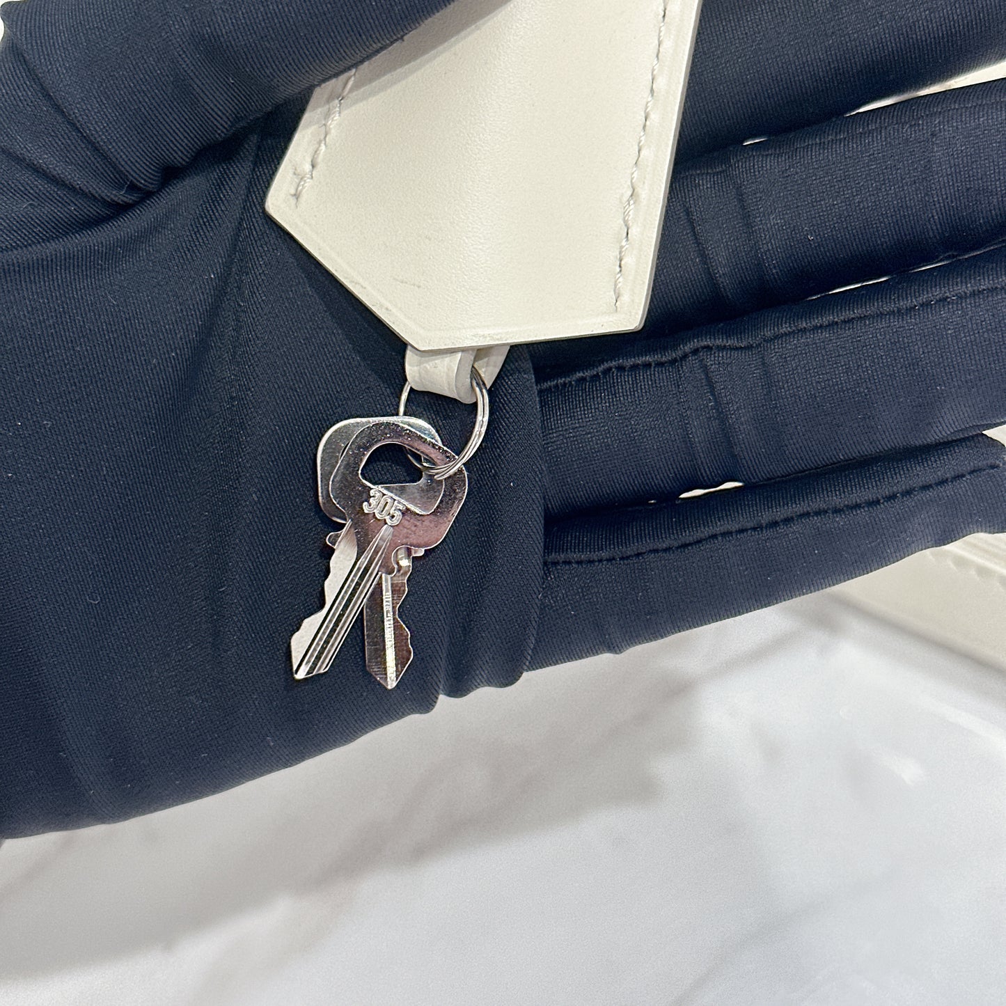 LV Epi Leather Alma PM in White
