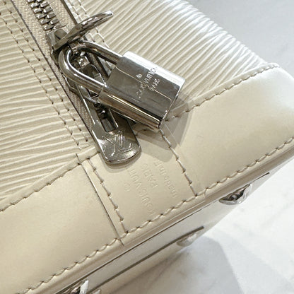 LV Epi Leather Alma PM in White