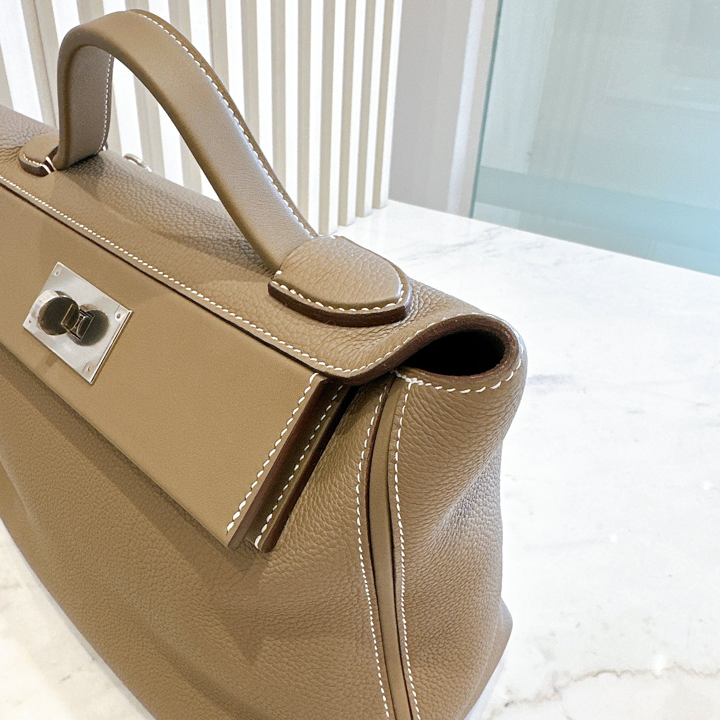 Hermes 2424 29cm in Etoupe PHW