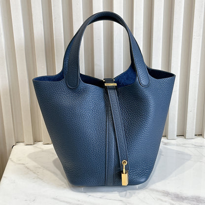 Hermes Picotin 18 Bleu De Prusse