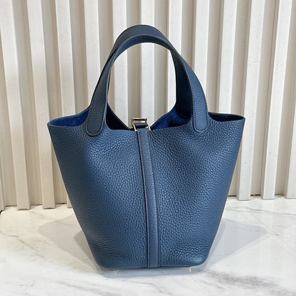 Hermes Picotin 18 Bleu De Prusse