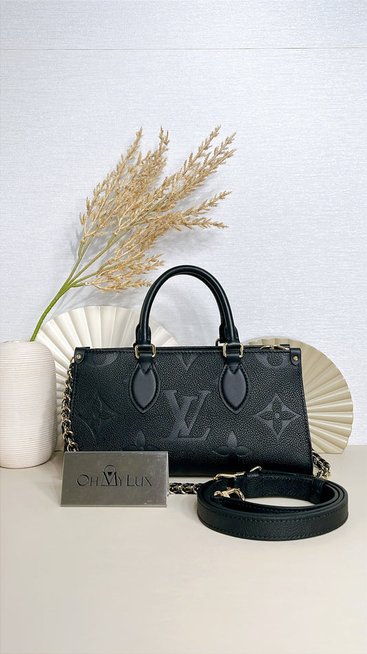 LV On the Go East West in Empriente Leather Black