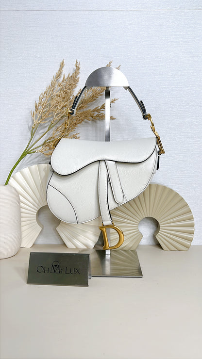 Dior Saddle Mini in White