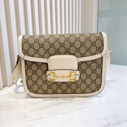 Gucci 1955 Horsebit Medium in White