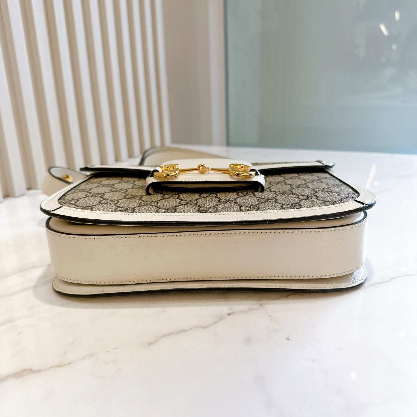 Gucci 1955 Horsebit Medium in White