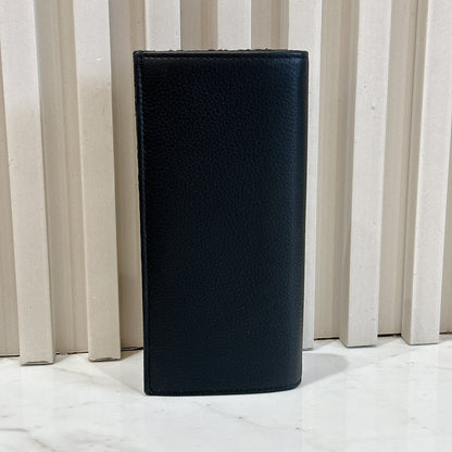 Dior Saddle Long Bi Fold Wallet Black