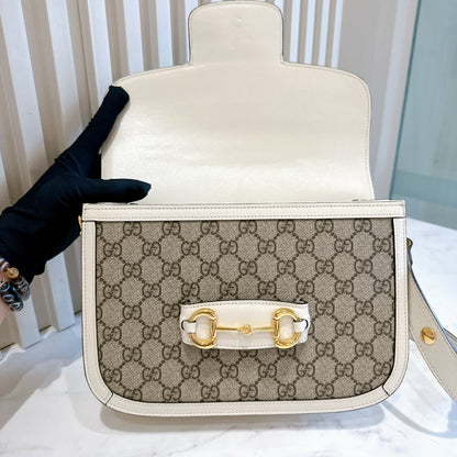 Gucci 1955 Horsebit Medium in White