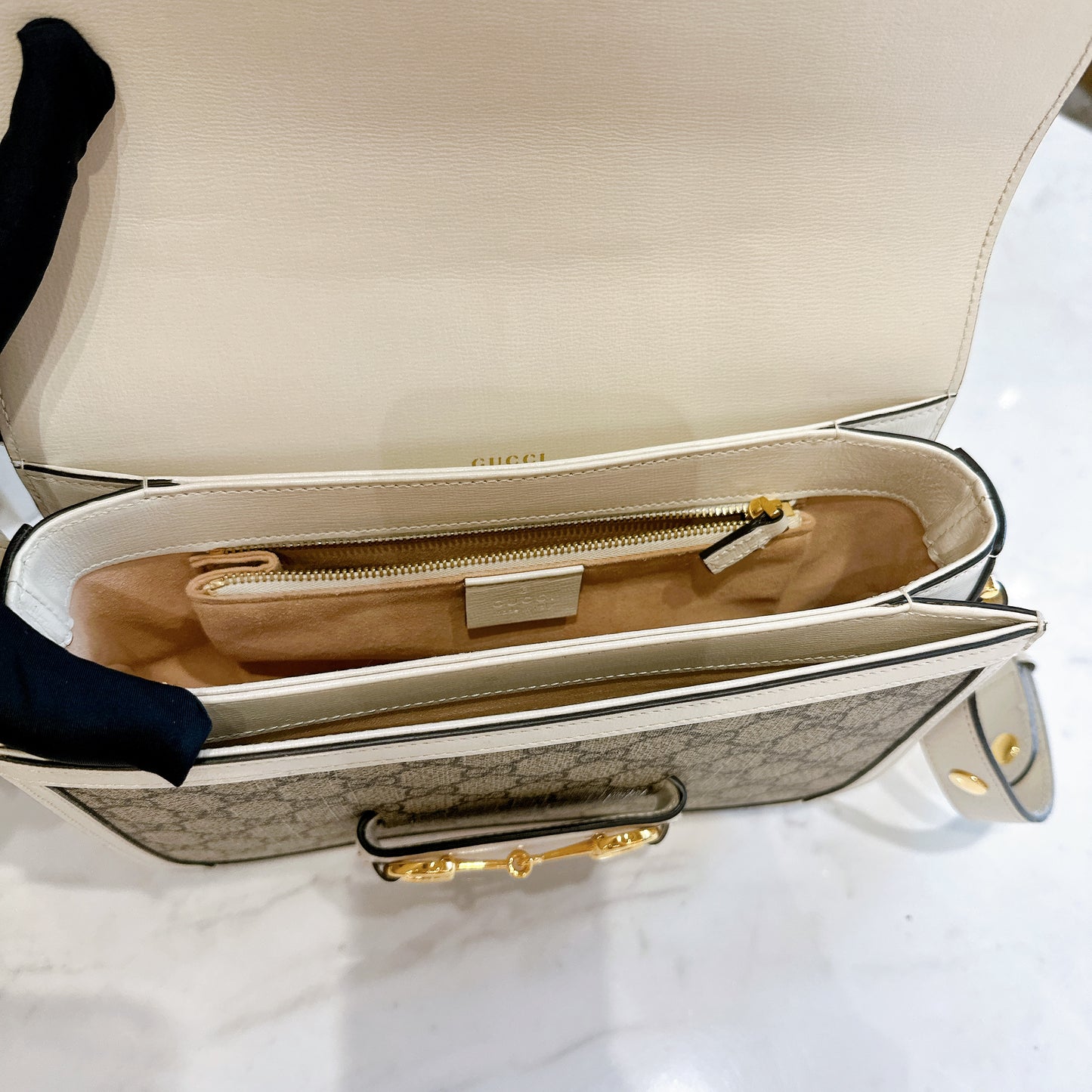 Gucci 1955 Horsebit Medium in White