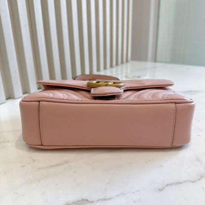 Gucci Marmont Mini in Pink GHW