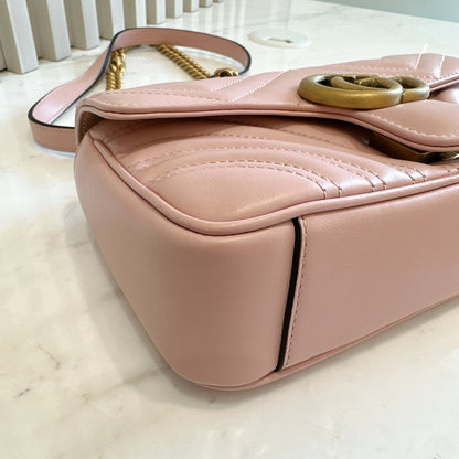 Gucci Marmont Mini in Pink GHW