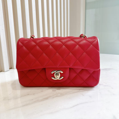 Chanel Mini Rectangular in Red