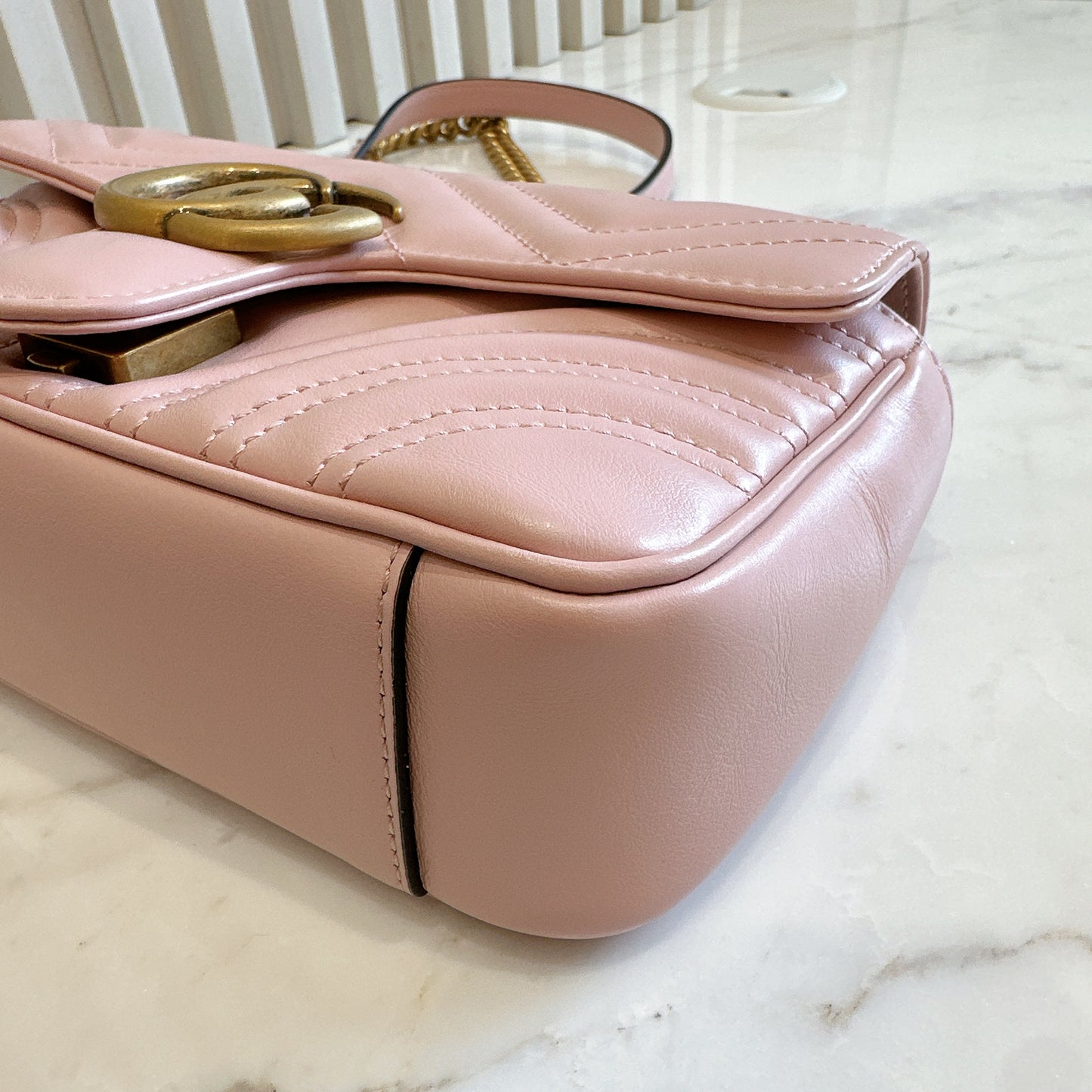 Gucci Marmont Mini in Pink GHW