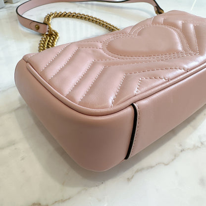 Gucci Marmont Mini in Pink GHW