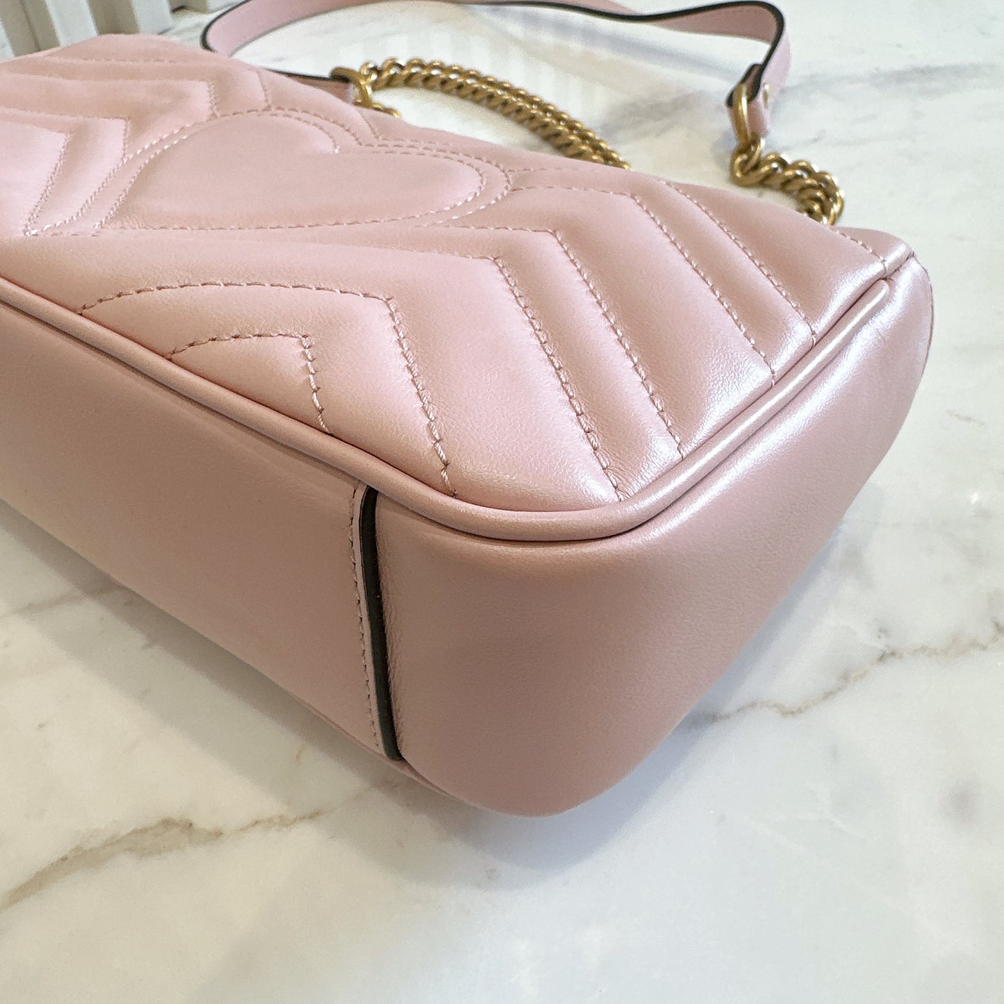 Gucci Marmont Mini in Pink GHW