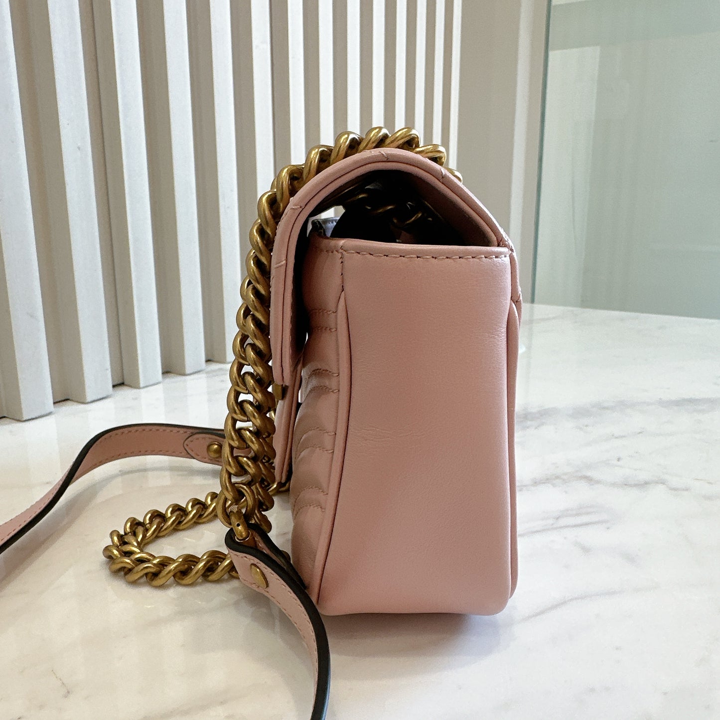 Gucci Marmont Mini in Pink GHW