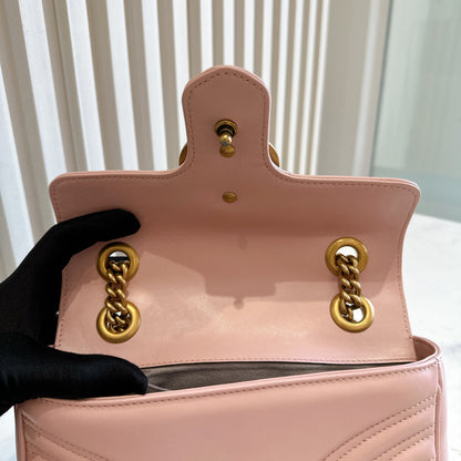 Gucci Marmont Mini in Pink GHW