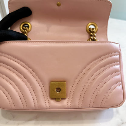 Gucci Marmont Mini in Pink GHW
