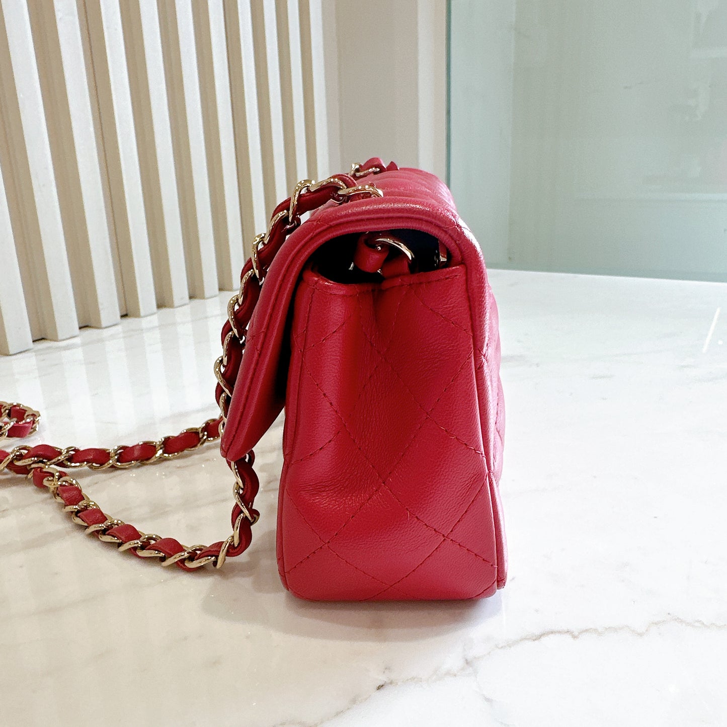 Chanel Mini Rectangular in Red