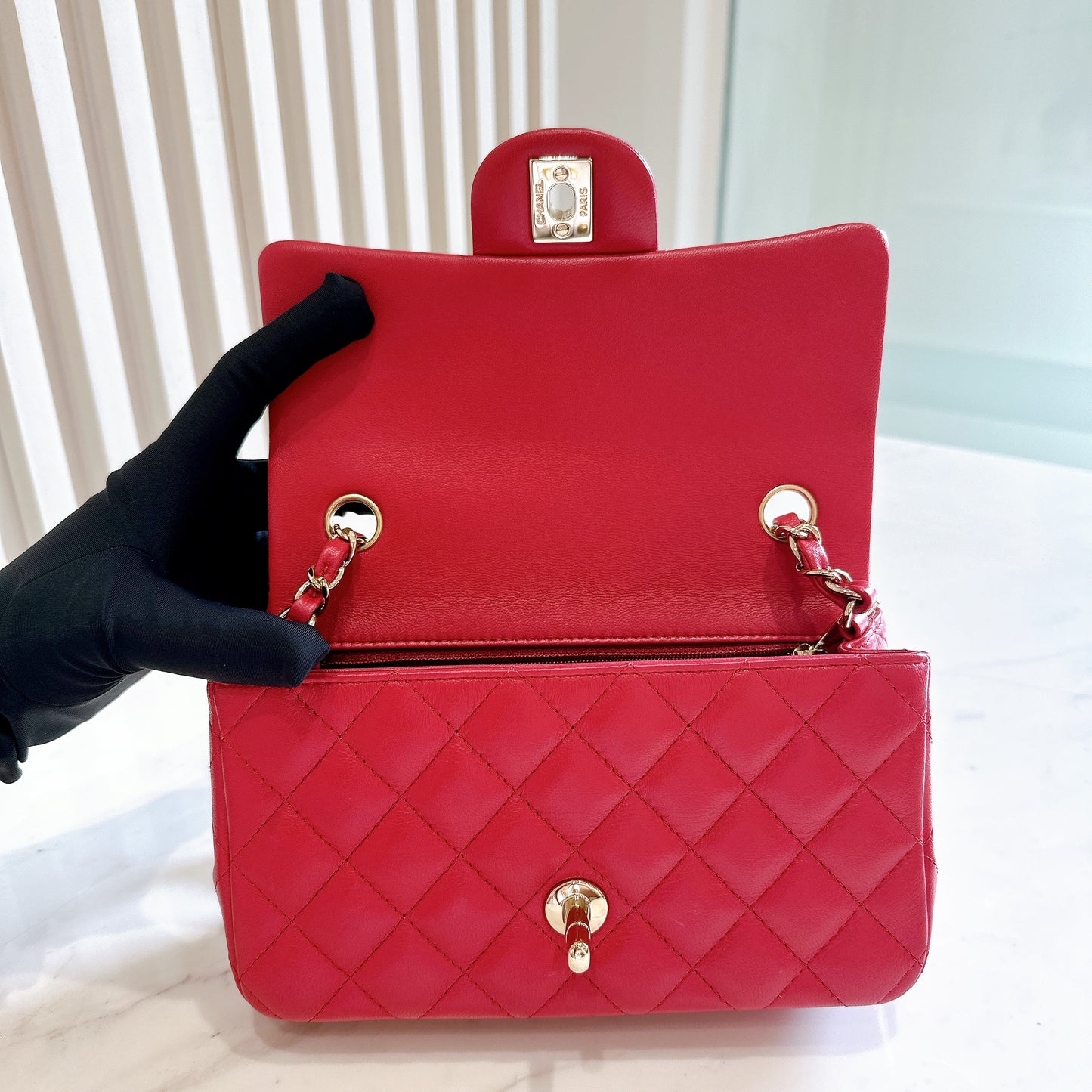 Chanel Mini Rectangular in Red
