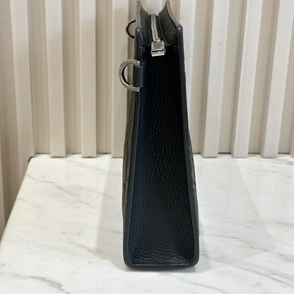 Dior A5 Triangle Pouch in Black Dior Gravity Leather